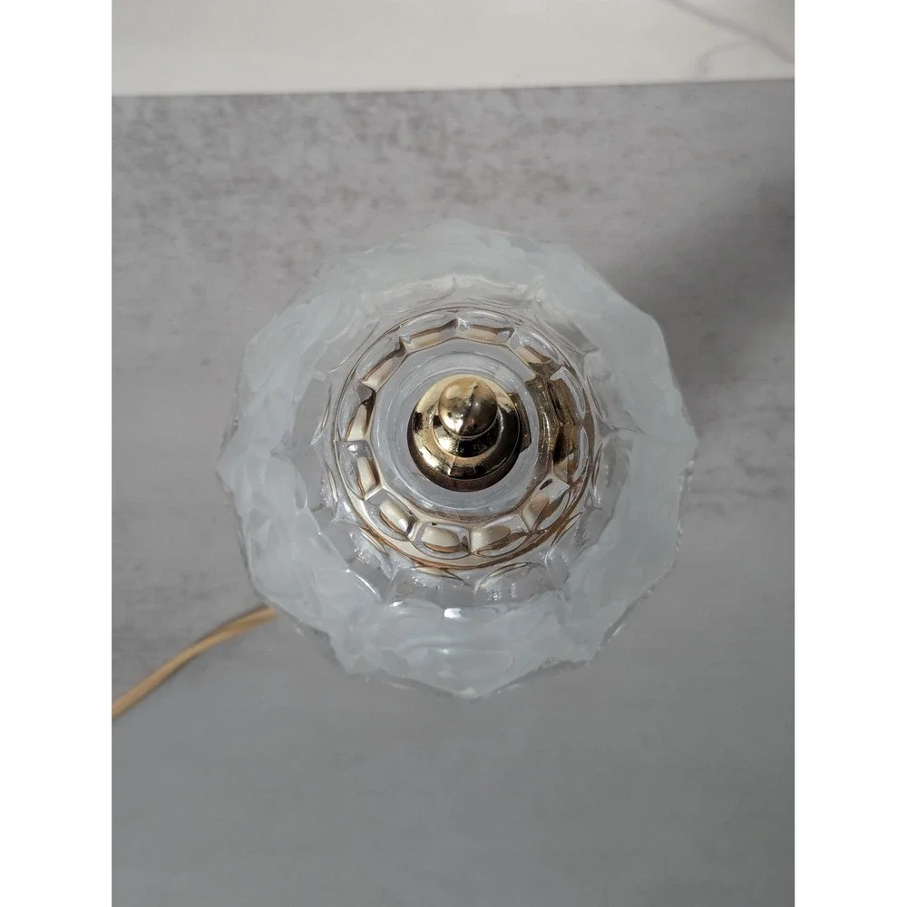 Vintage Crystal and Brass Boudoir Lamp